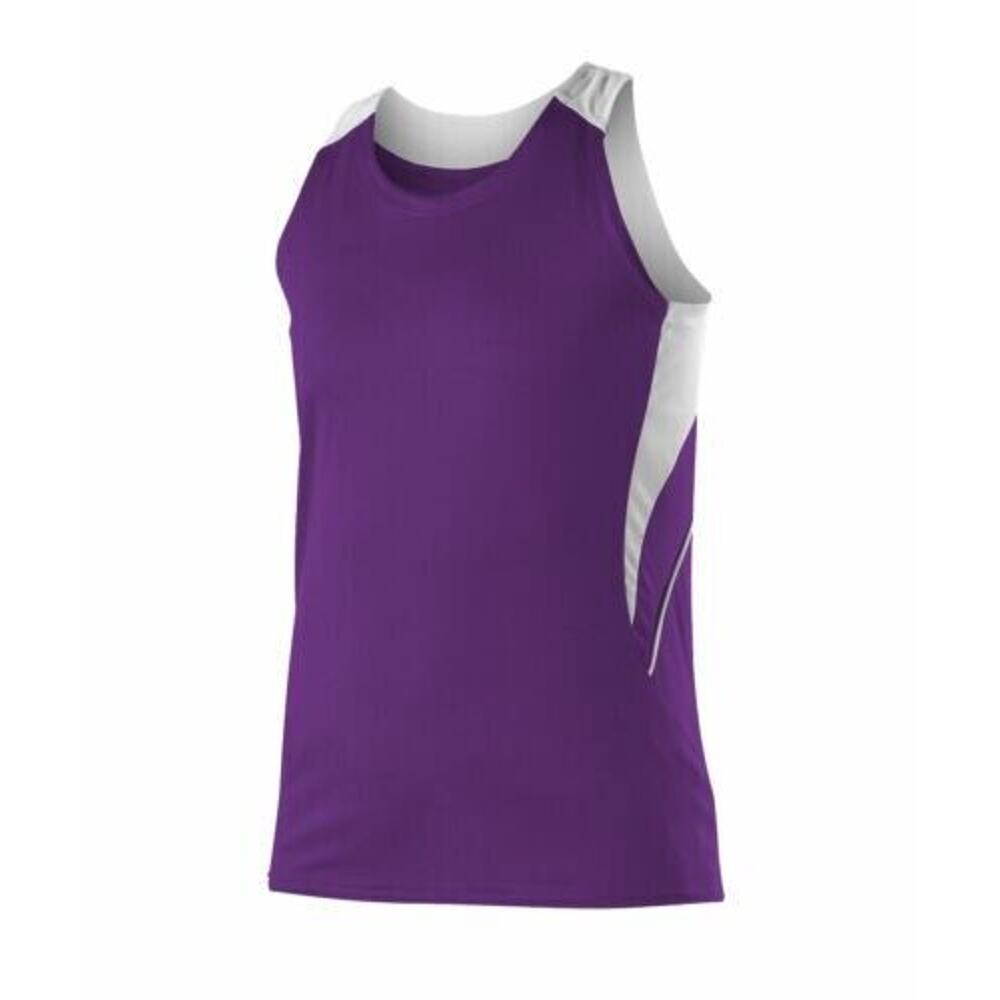 Alleson Athletic Women's Loose Fit Track Tank‎ XS Purple/White